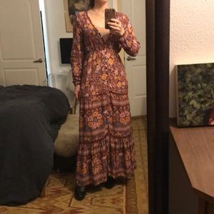 Boho print maxi dress